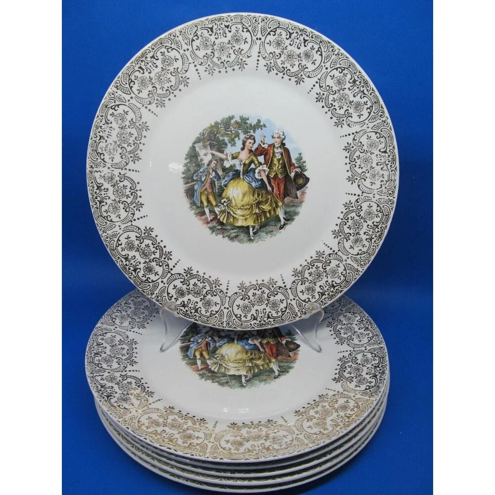 The Sebring Pottery Co. Chantilly Set Of 6 Vintage 10